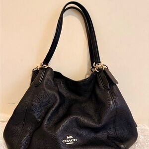 Coach Black Leather Women's Bag